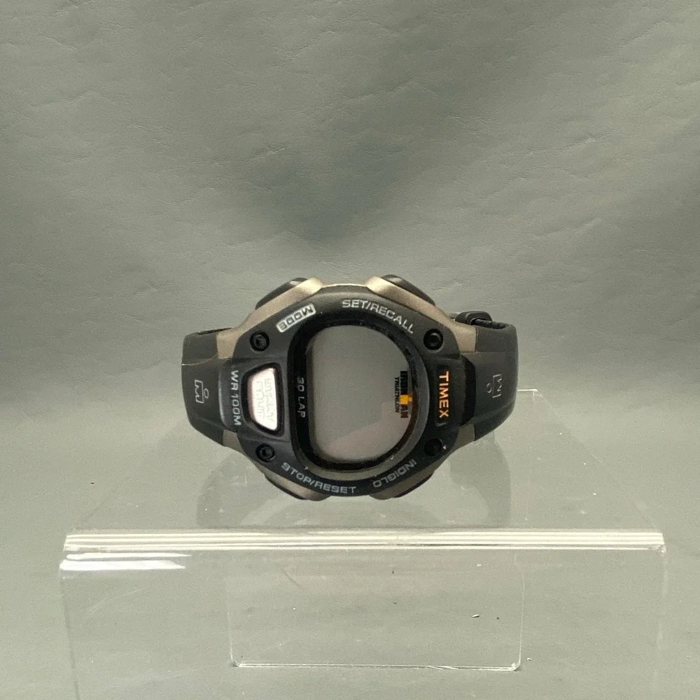 Timex Ironman WR100M Black Unisex 30 Laps Water-Resistant Wristwatch Untested